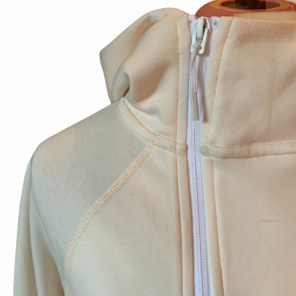 NIKE - Tech Fleece Cape asymmetrical Full-Zip Hoodie Jacket - Creme - Medium - Picture 6 of 13